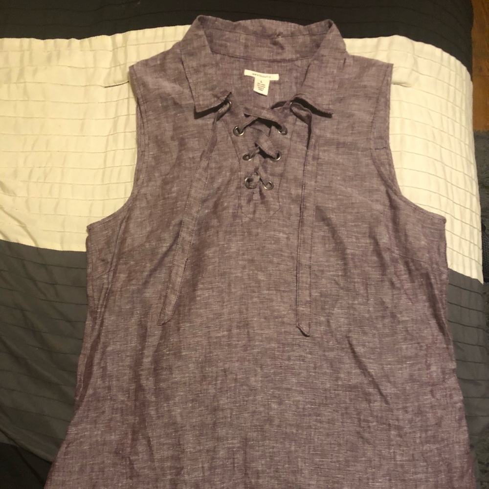 Sleeveless Linen Top